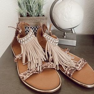 Report Signature Snakeskin Sandals